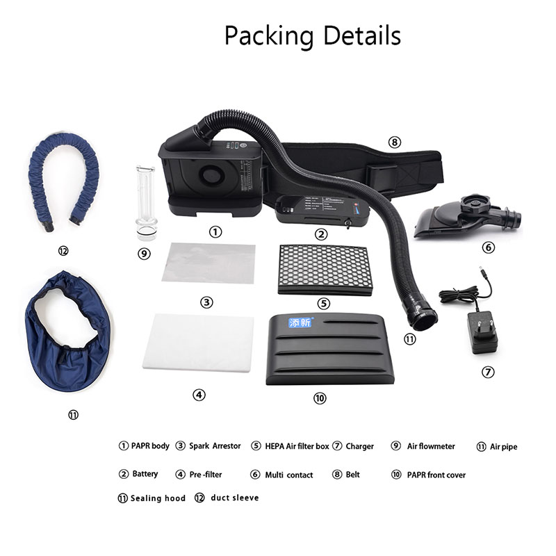 Видео сборки облегченного комплекта респиратора PAPR BXH-3001 TH3